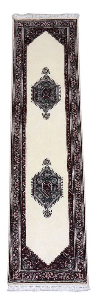 Løper Persisk teppe - Bijar - 296 x 78 cm - lys beige