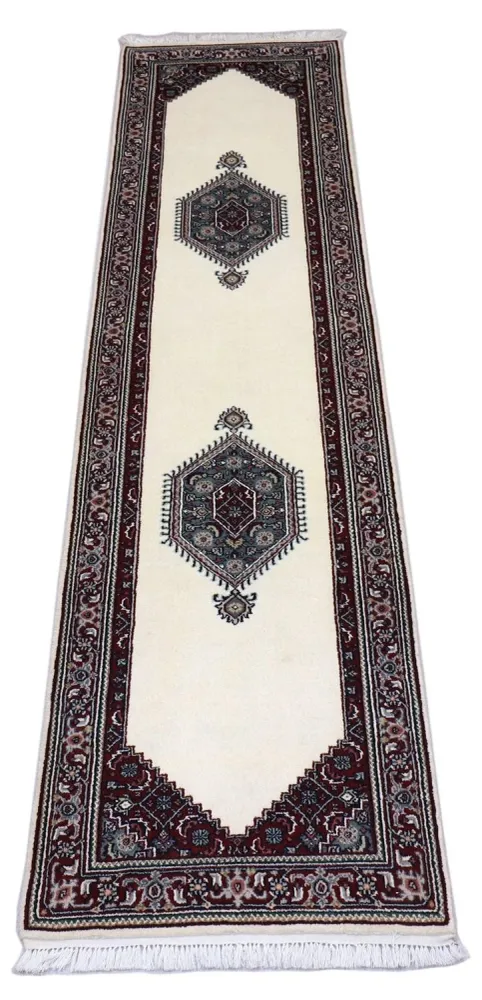 Løper Persisk teppe - Bijar - 296 x 78 cm - lys beige