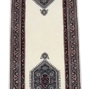 Løper Persisk teppe - Bijar - 296 x 78 cm - lys beige