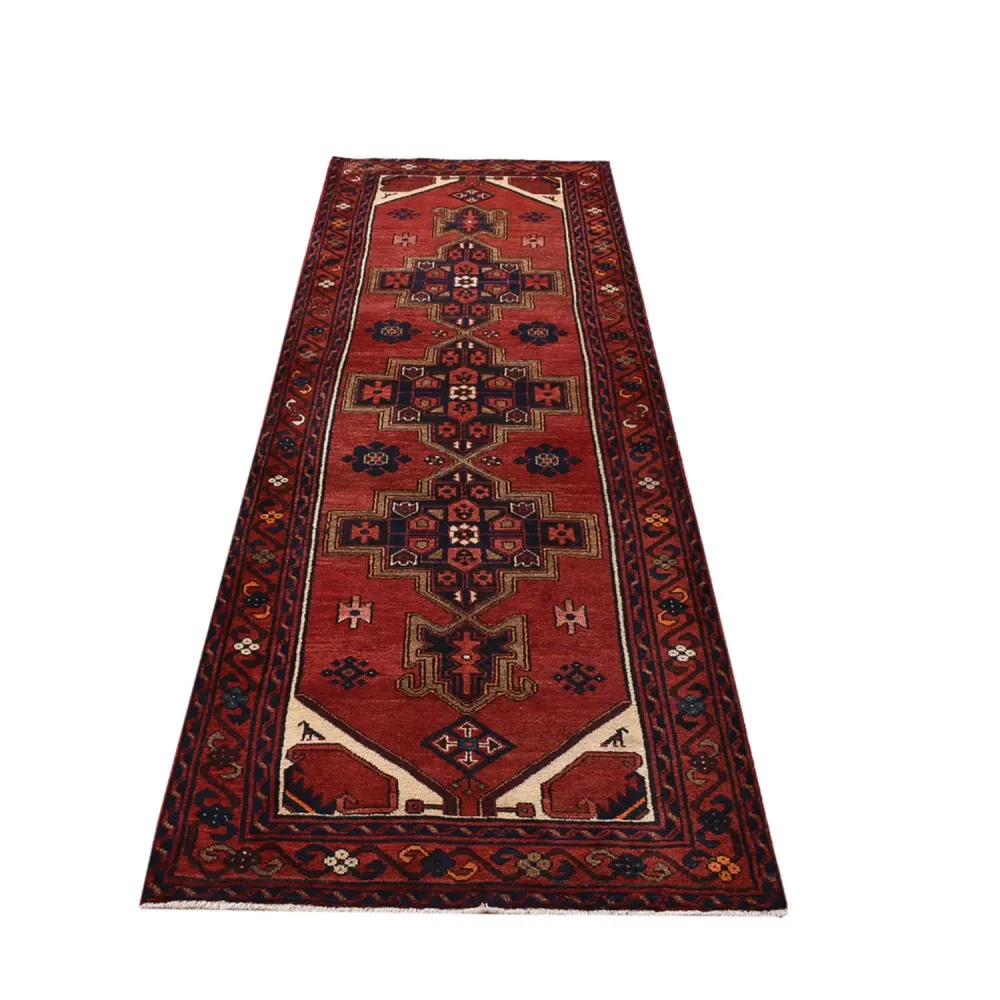 Løper Persisk teppe - Bijar - 298 x 102 cm - rød