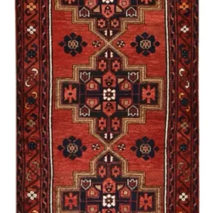 Løper Persisk teppe - Bijar - 298 x 102 cm - rød