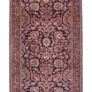 Løper Persisk teppe - Bijar - 298 x 83 cm - mørkeblå
