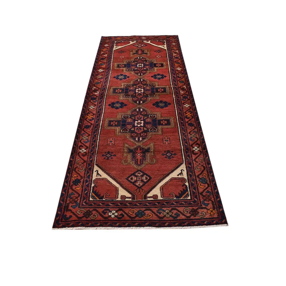 Løper Persisk teppe - Bijar - 300 x 102 cm - rød