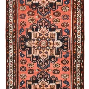 Løper Persisk teppe - Bijar - 316 x 105 cm - lys rød