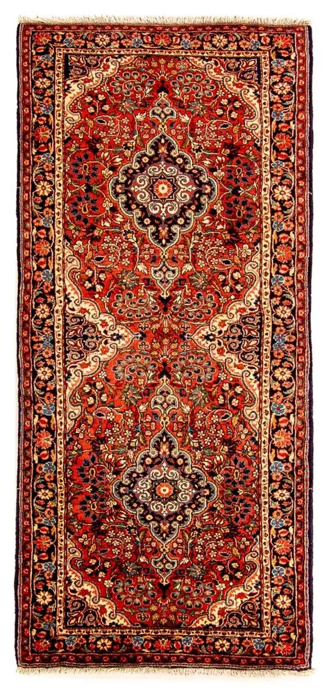 Løper Persisk teppe - Bijar - Royal - 207 x 77 cm - lys rød