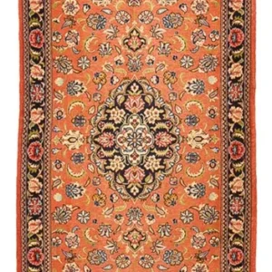 Løper Persisk teppe - Ghom - 195 x 71 cm - oransje