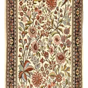 Løper Persisk teppe - Ghom - Royal - 203 x 63 cm - lys beige