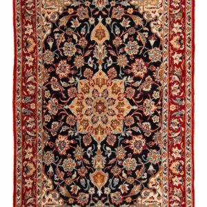 Løper Persisk teppe - Isfahan - premium - 175 x 100 cm - mørkeblå