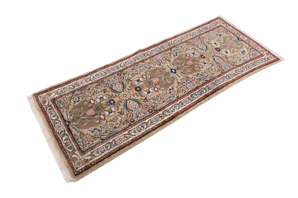 Løper Persisk teppe - klassisk - 200 x 75 cm - mørk beige