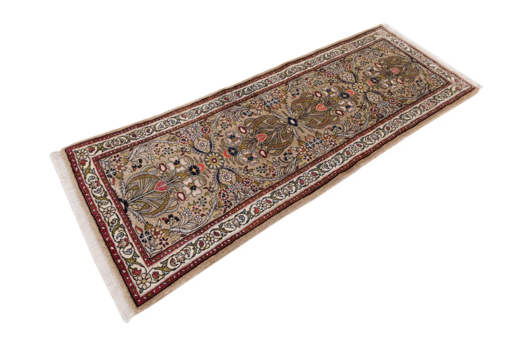 Løper Persisk teppe - klassisk - 200 x 75 cm - mørk beige