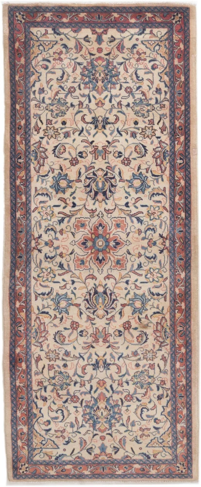 Løper Persisk teppe - klassisk - 210 x 82 cm - krem