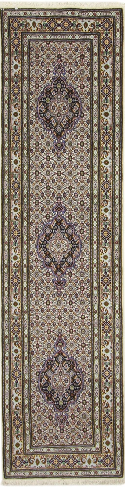 Løper Persisk teppe - klassisk - 285 x 75 cm - mørk beige