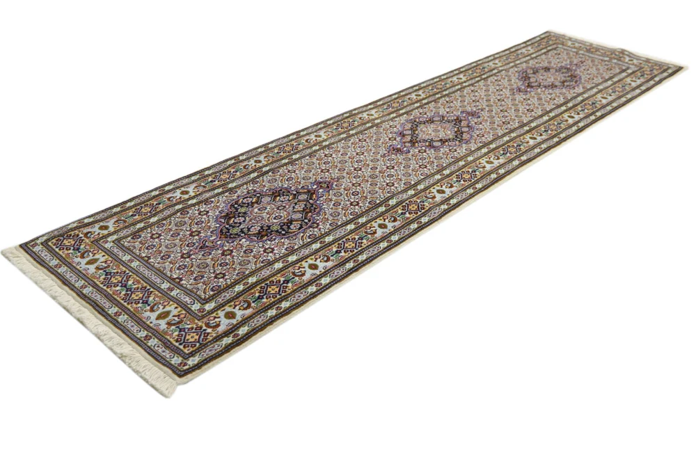 Løper Persisk teppe - klassisk - 285 x 75 cm - mørk beige