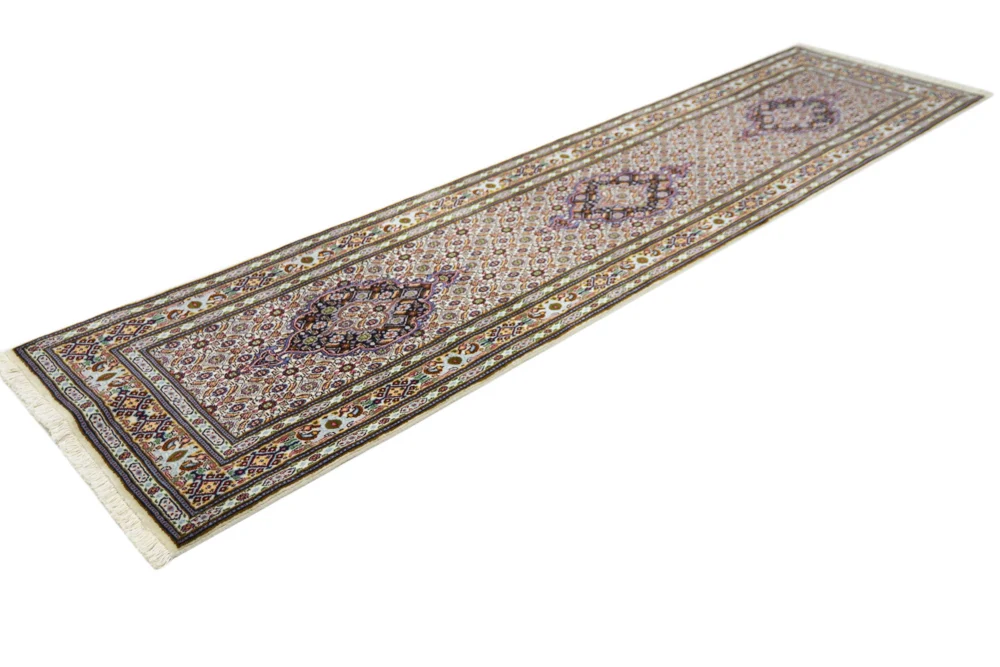 Løper Persisk teppe - klassisk - 285 x 75 cm - mørk beige