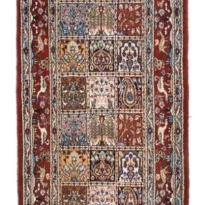 Løper Persisk teppe - klassisk - 288 x 81 cm - mørk rød