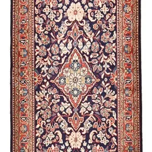 Løper Persisk teppe - klassisk - 364 x 117 cm - mørk beige