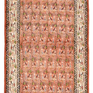 Løper Persisk teppe - Mir - 245 x 100 cm - lys rød