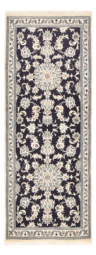 Løper Persisk teppe - Nain - 206 x 77 cm - mørkeblå