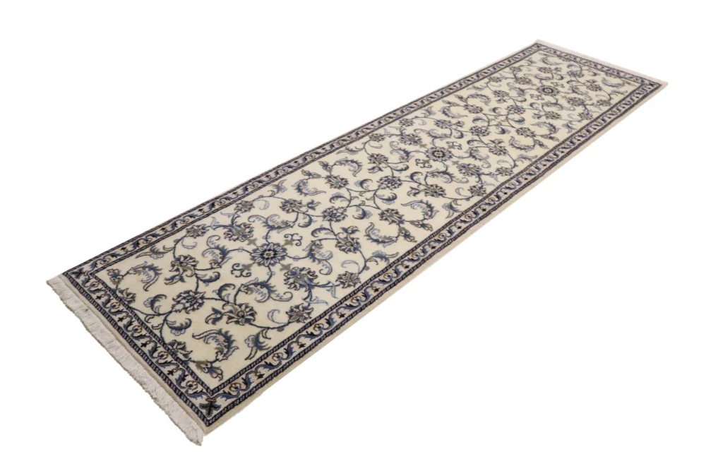 Løper Persisk teppe - Nain - 293 x 78 cm - krem