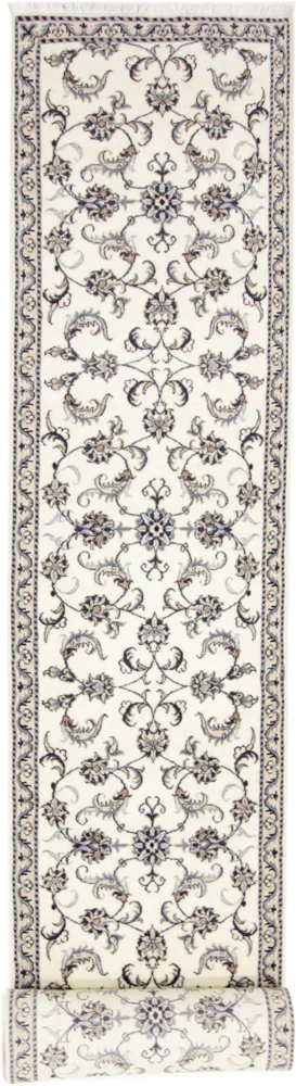 Løper Persisk teppe - Nain - 380 x 80 cm - krem