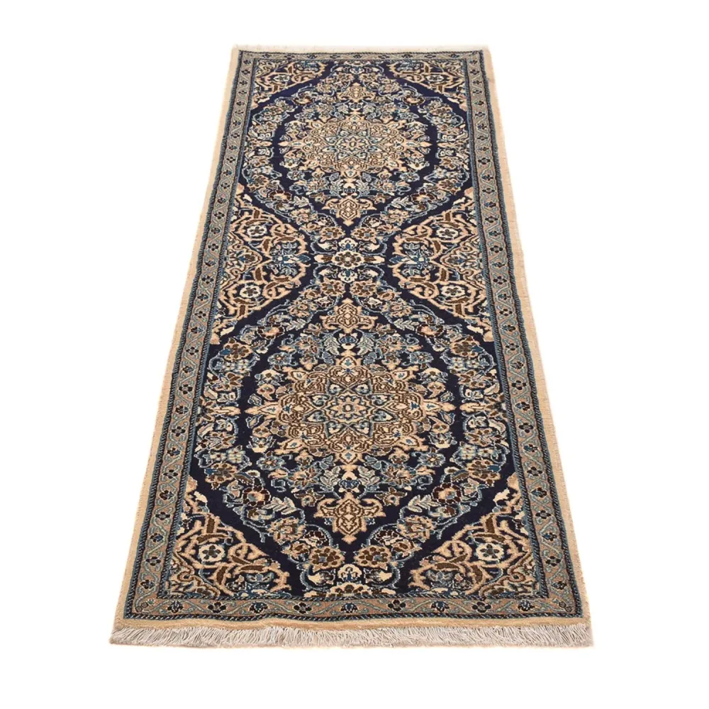 Løper Persisk teppe - Nain - Royal - 188 x 65 cm - mørkeblå