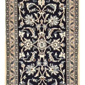 Løper Persisk teppe - Nain - Royal - 196 x 66 cm - mørkeblå