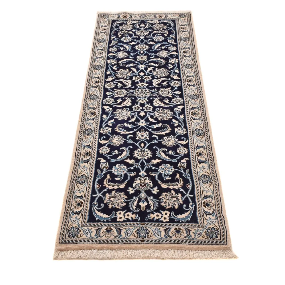 Løper Persisk teppe - Nain - Royal - 197 x 61 cm - mørkeblå