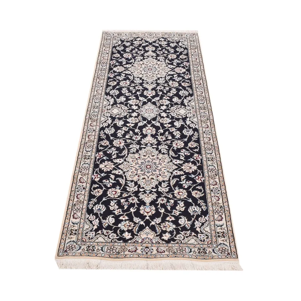 Løper Persisk teppe - Nain - Royal - 220 x 72 cm - mørkeblå