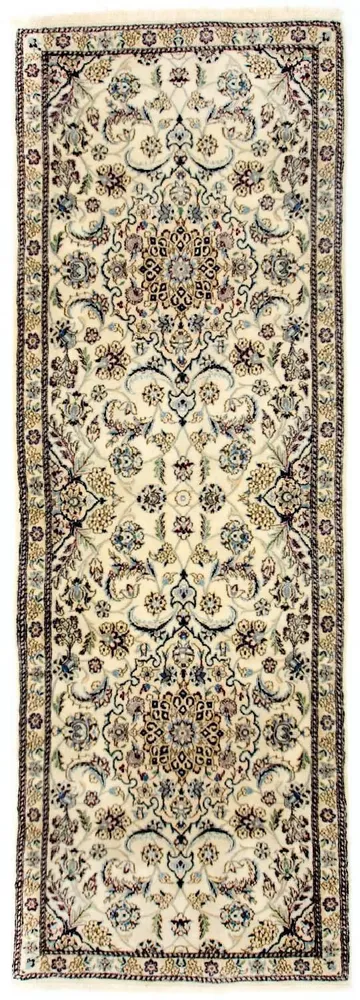 Løper Persisk teppe - Nain - Royal - 254 x 88 cm - beige