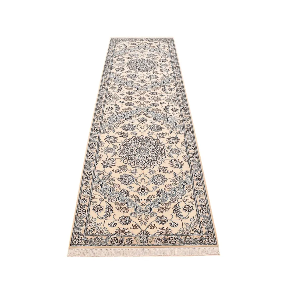 Løper Persisk teppe - Nain - Royal - 303 x 86 cm - hvit