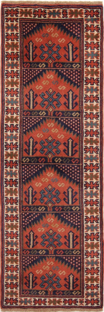 Løper Persisk teppe - Nomadisk - 190 x 65 cm - rød