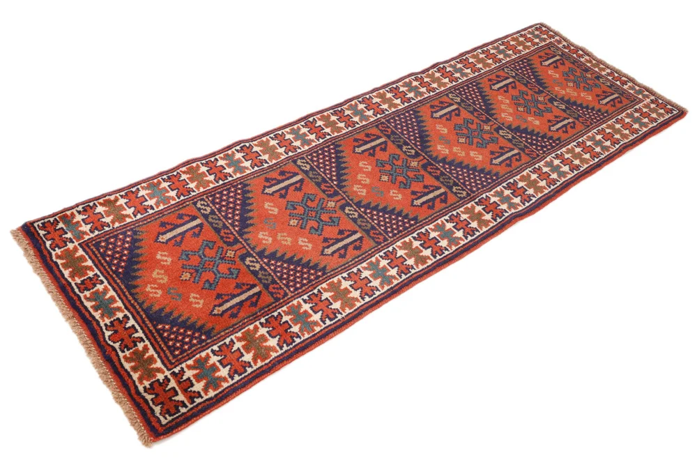 Løper Persisk teppe - Nomadisk - 190 x 65 cm - rød