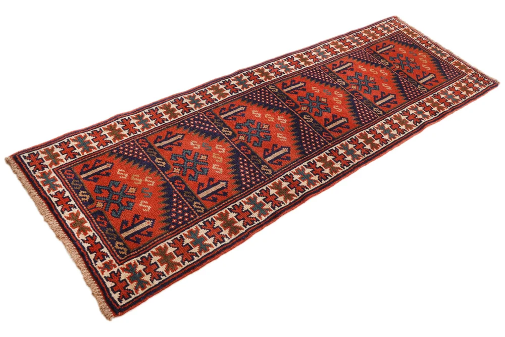 Løper Persisk teppe - Nomadisk - 190 x 65 cm - rød