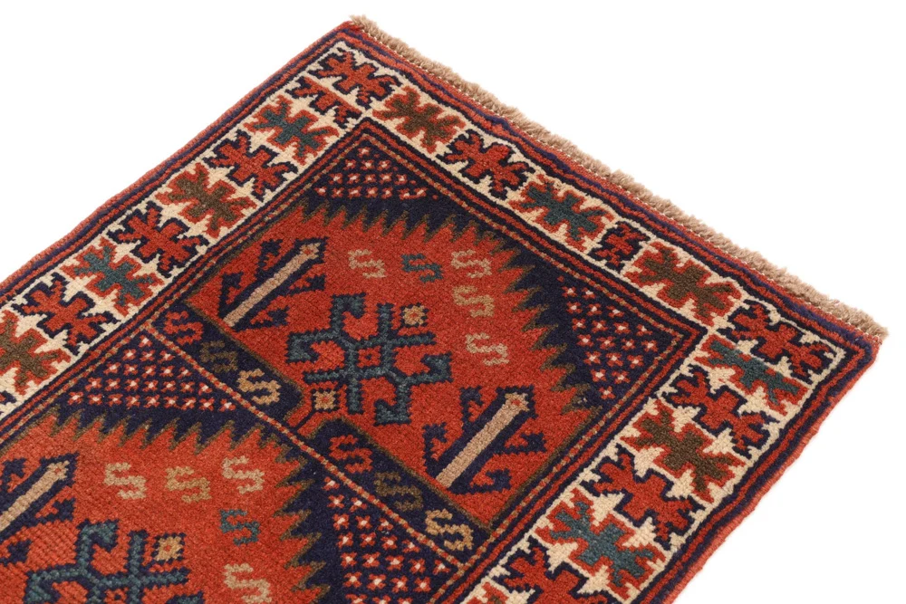Løper Persisk teppe - Nomadisk - 190 x 65 cm - rød