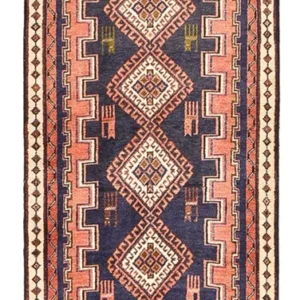 Løper Persisk teppe - Nomadisk - 191 x 73 cm - flerfarget
