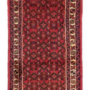Løper Persisk teppe - Nomadisk - 195 x 68 cm - mørk rød