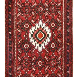Løper Persisk teppe - Nomadisk - 195 x 64 cm - mørk rød