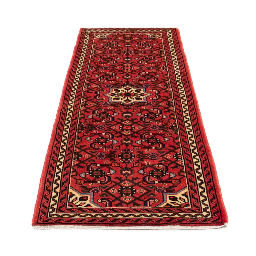 Løper Persisk teppe - Nomadisk - 198 x 75 cm - mørk rød