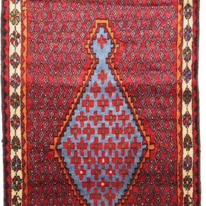 Løper Persisk teppe - Nomadisk - 200 x 105 cm - rød