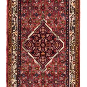 Løper Persisk teppe - Nomadisk - 200 x 78 cm - mørk rød