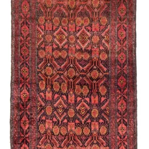 Løper Persisk teppe - Nomadisk - 202 x 95 cm - rød