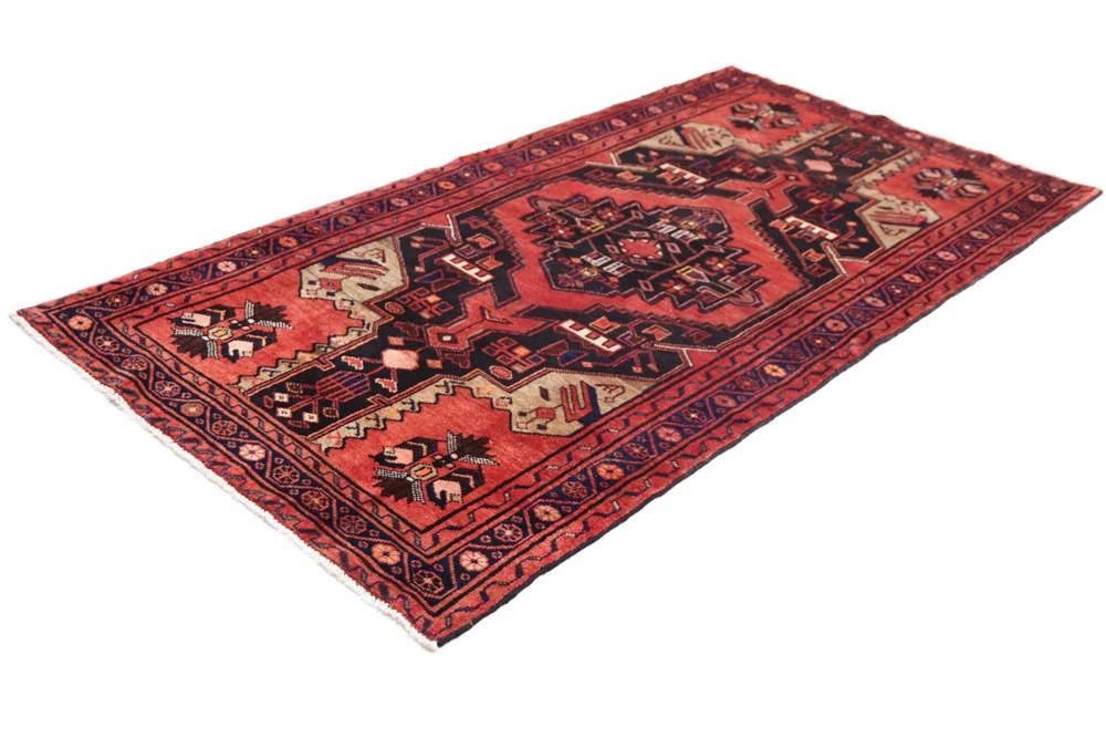 Løper Persisk teppe - Nomadisk - 216 x 111 cm - mørkeblå