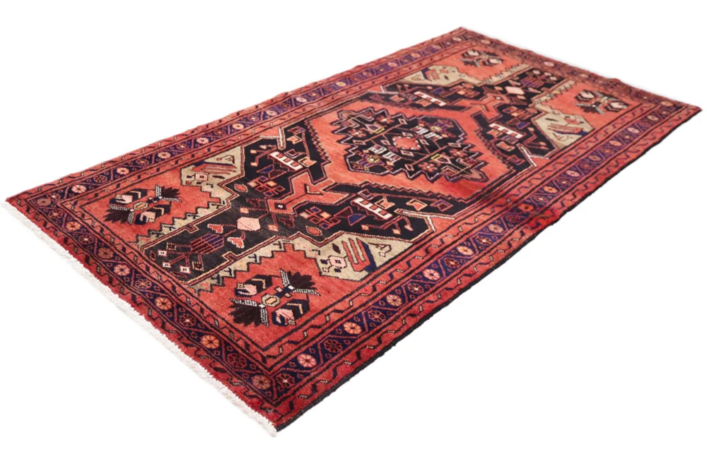 Løper Persisk teppe - Nomadisk - 216 x 111 cm - mørkeblå