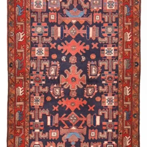 Løper Persisk teppe - Nomadisk - 226 x 123 cm - rød