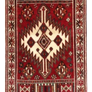 Løper Persisk teppe - Nomadisk - 245 x 135 cm - rød