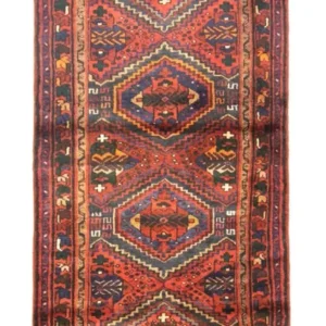 Løper Persisk teppe - Nomadisk - 260 x 100 cm - brun