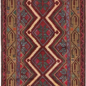Løper Persisk teppe - Nomadisk - 260 x 87 cm - rust