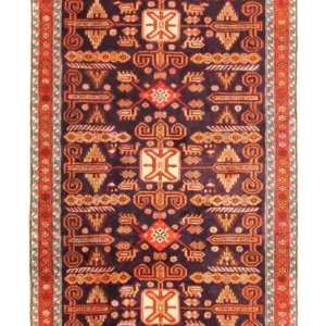 Løper Persisk teppe - Nomadisk - 280 x 130 cm - mørkeblå