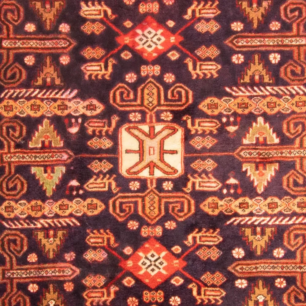 Løper Persisk teppe - Nomadisk - 280 x 130 cm - mørkeblå