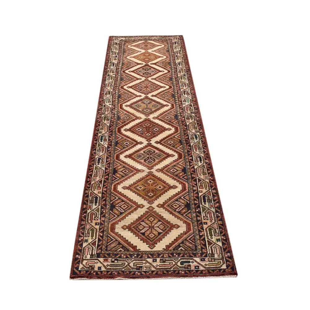 Løper Persisk teppe - Nomadisk - 280 x 75 cm - lys beige